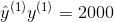 \hat y^{(1)} – y^{(1)} = 2000