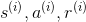 s^{(i)}, a^{(i)}, r^{(i)}